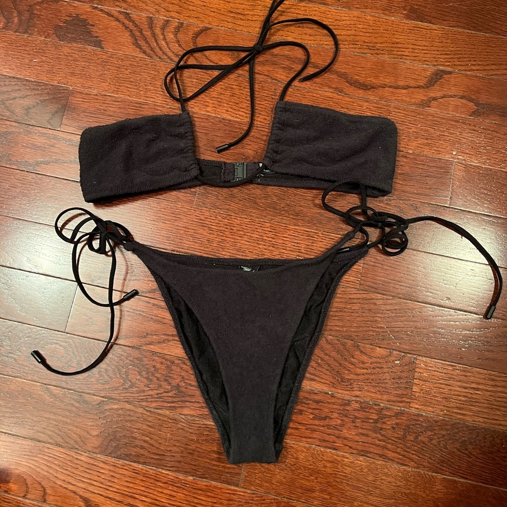 Black TRIANGL swimsuit medium bottoms small top